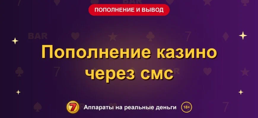 Обложка обзора «Пополнение казино через смс», раздел «Пополнение и вывод денег»