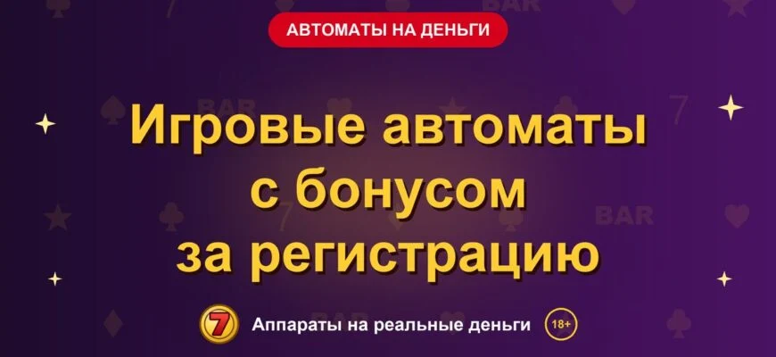 Обложка обзора «Игровые автоматы с бонусом за регистрацию», раздел «Игровые автоматы на деньги»